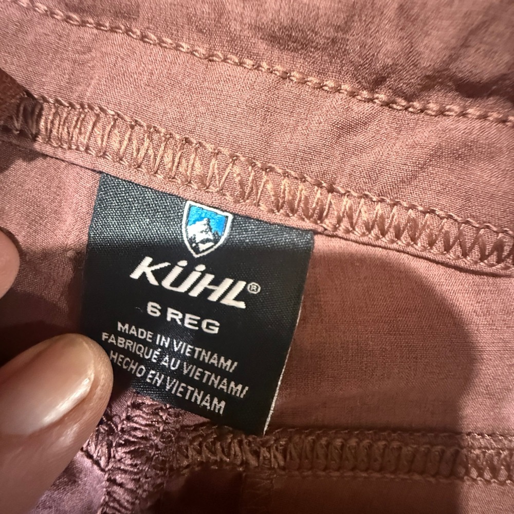 Kuhl Splash Roll-Up Cargo Pants Womens 6 Regular Burgundy Plum Hiking Outdoor - Picture 4 of 9